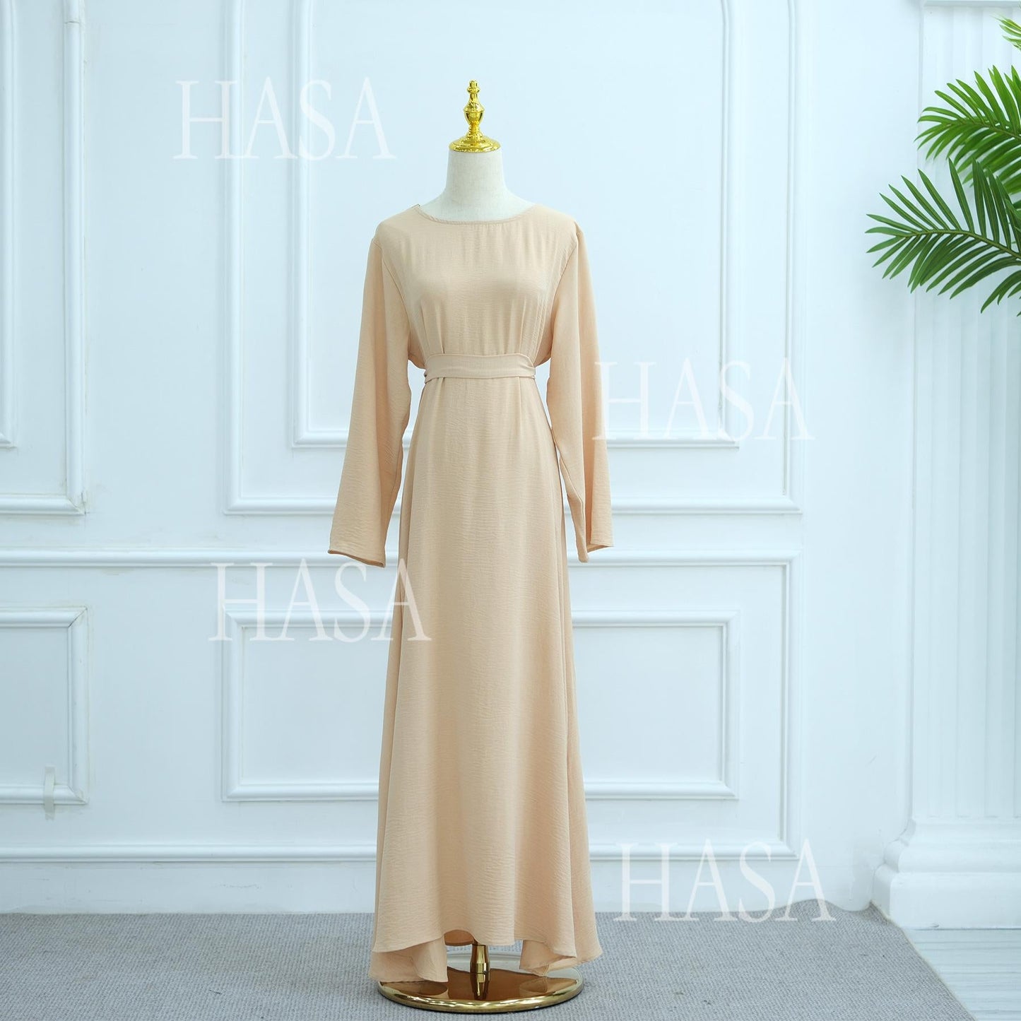 HA6532 Slim-fit waist cape robe two-piece set