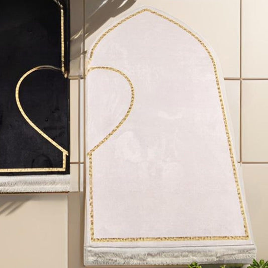 HA1238 2pcs Set Heart-Shaped Flannel Printed Blanket and Prayer Mat