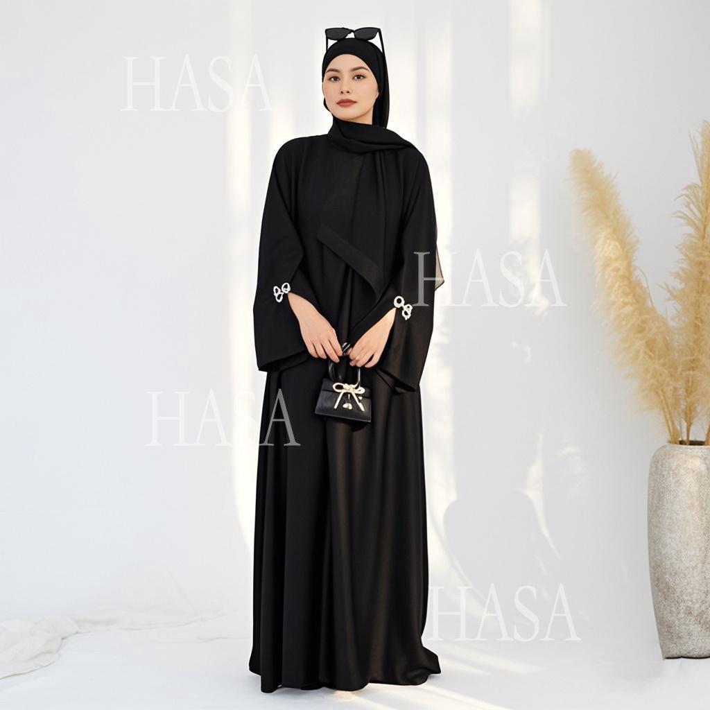 HA5867 Bow-knot Cuff Long Skirt | Elegant and Radiant