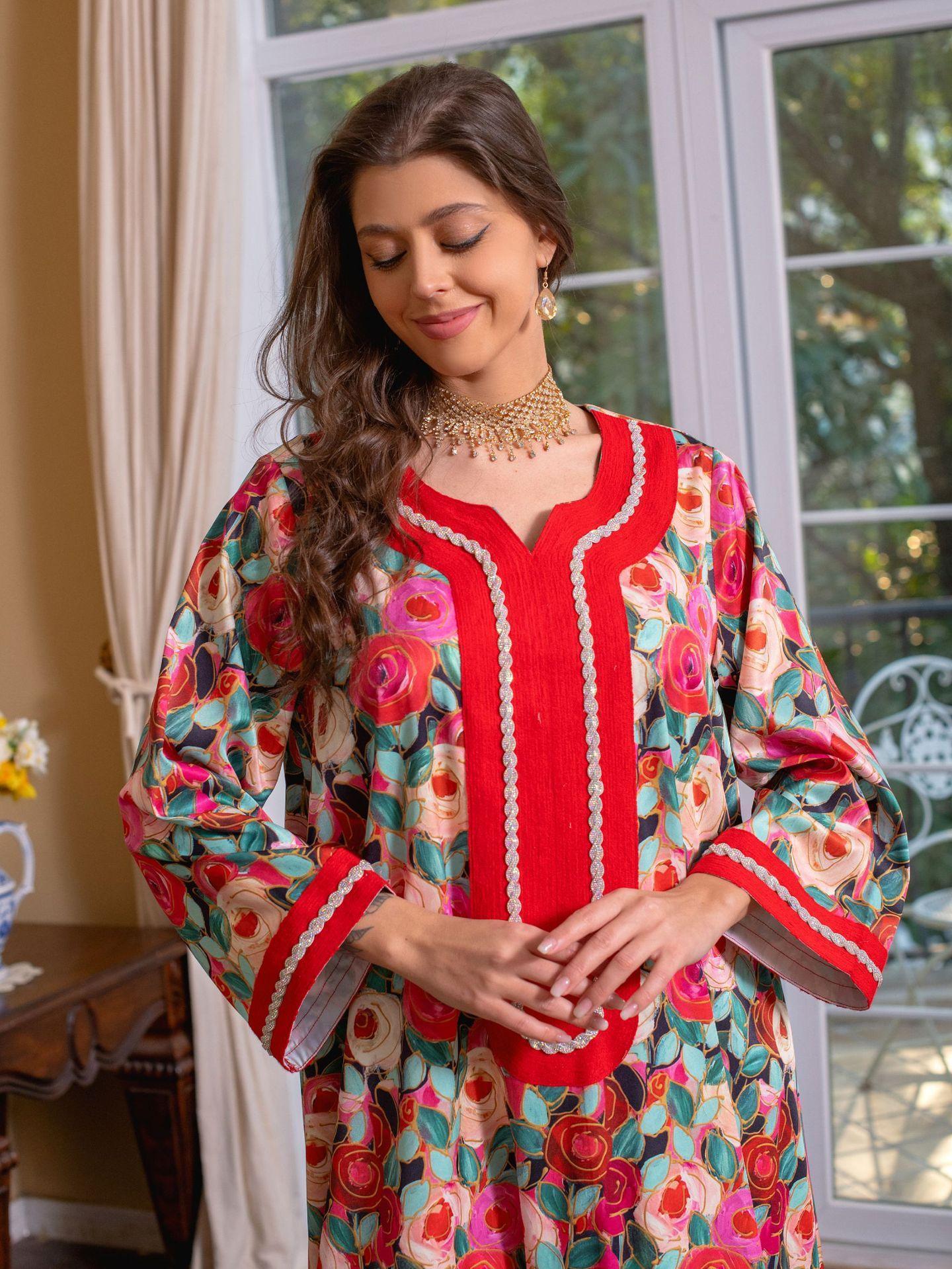 HAYA HAYA1073 Fashionable Embroidered Dress
