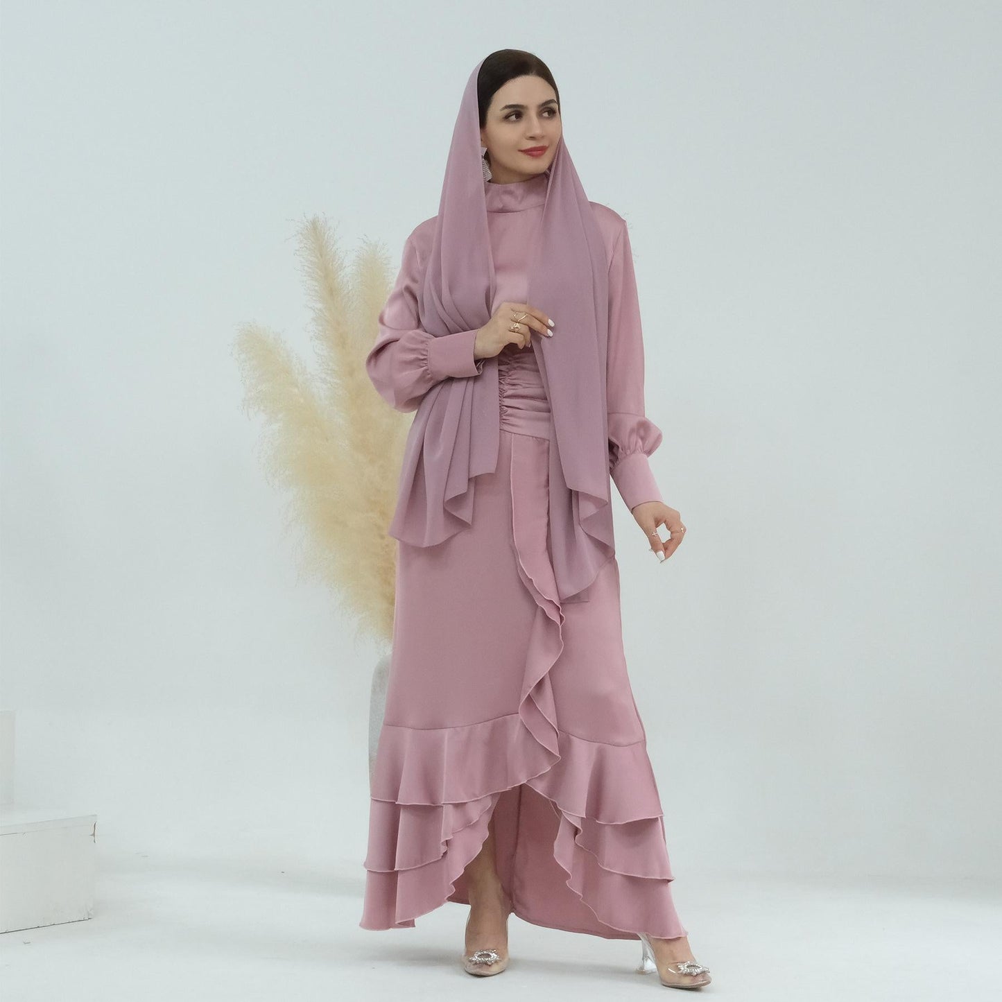 HAYA HAYA0718 Solid Colour High Neck Slimming Set