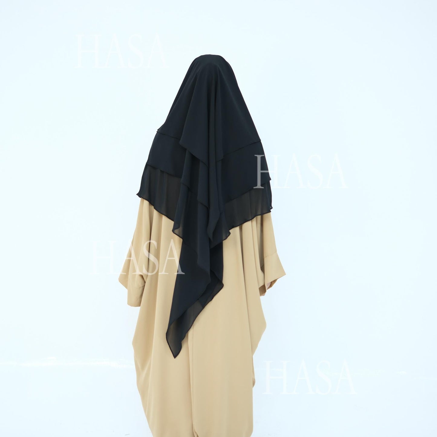 HA6475 Soft and large double-layer headscarf, wide solid color