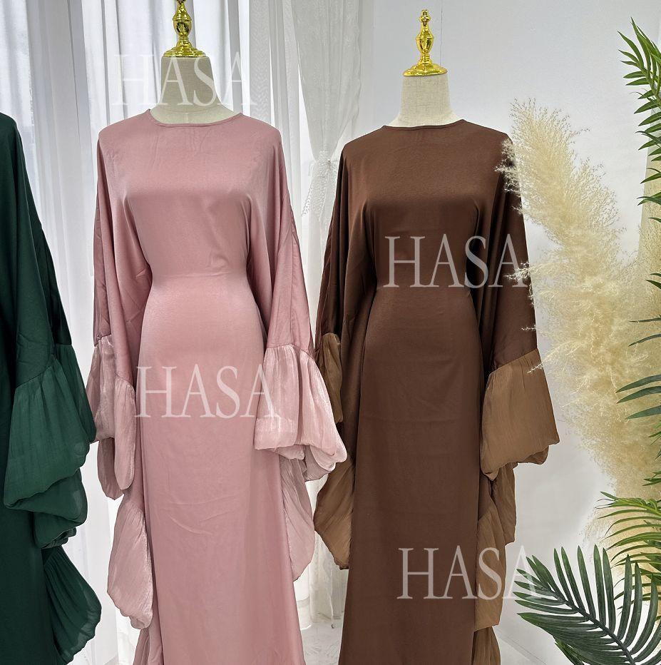 HA6473 Elegant and Graceful Heavy Stitching Lace Sleeve Robe