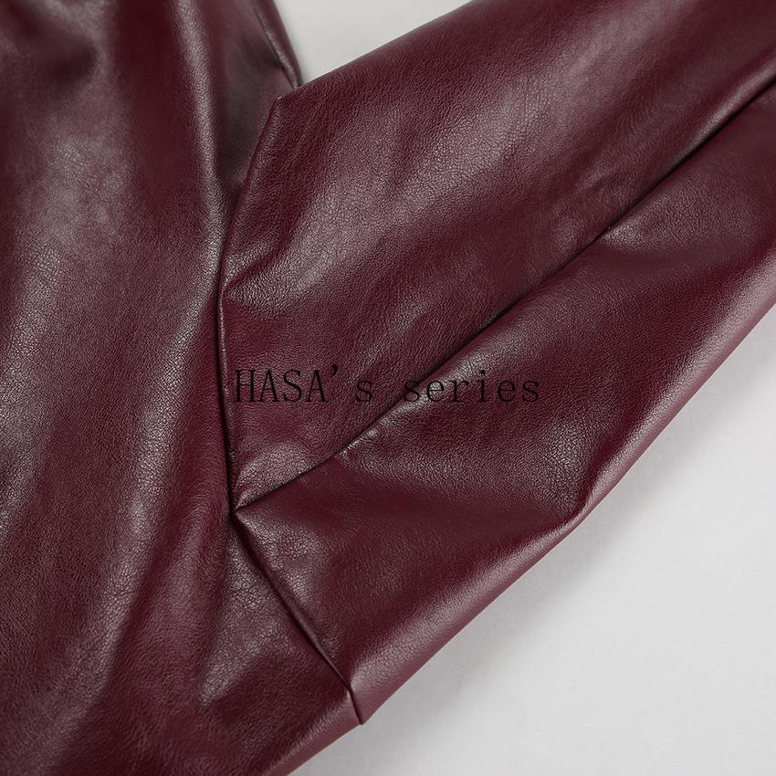 HS5775 This Classic, Minimalist Leather Short Jacket Is Stylish and Versatile, Perfect for Spring.