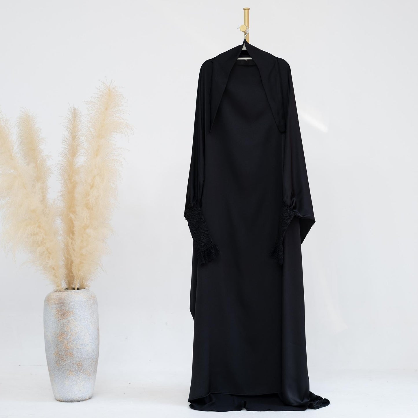 HAYA HAYA0721 Solid Color Robe Dress with A Large Swing