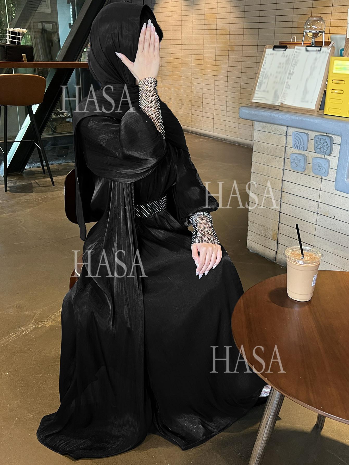 HA6481  Chiffon Robe 4 - Piece Set for Graceful Look