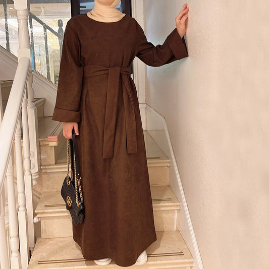 HAYA HAYA1011 Solid Color Tunic Dress