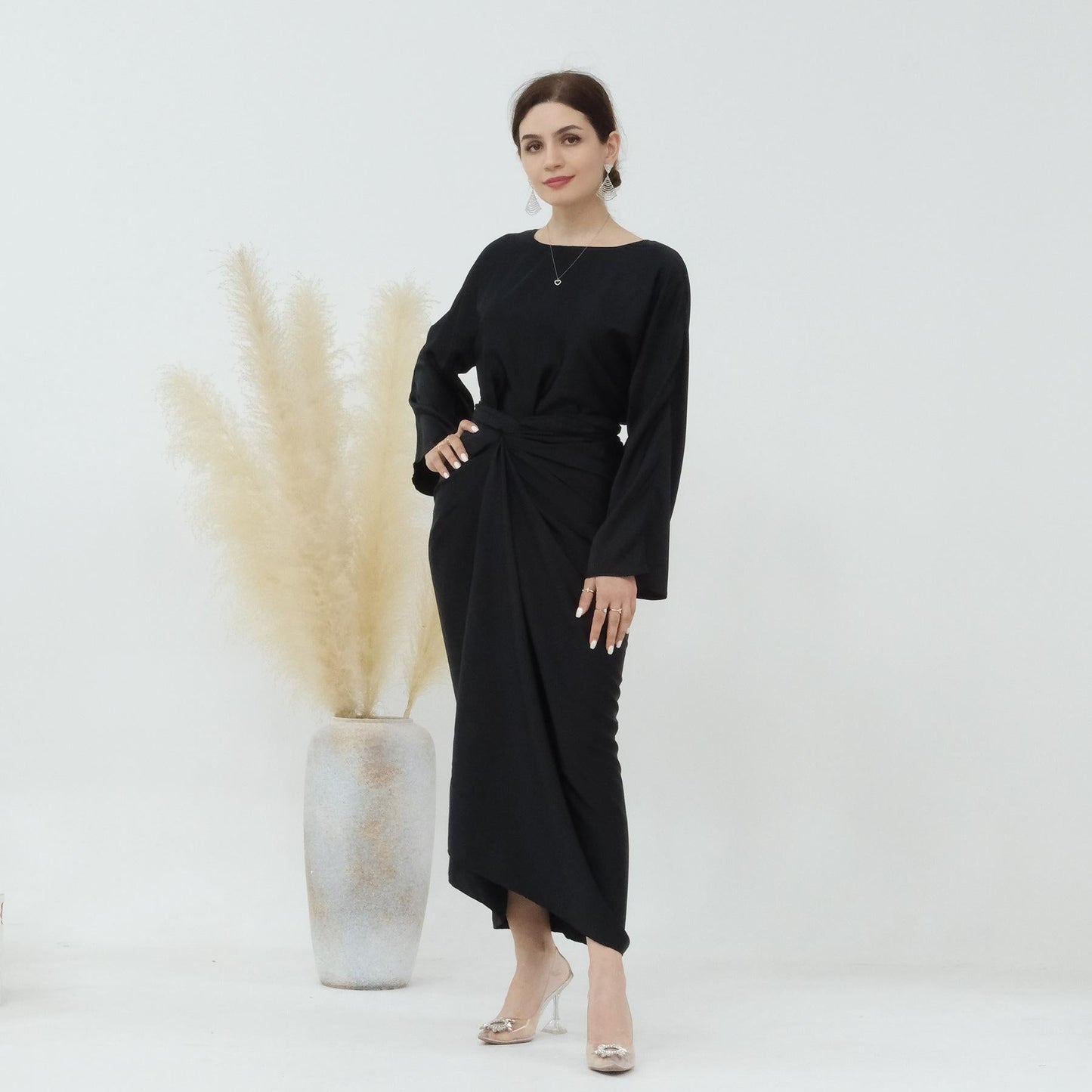 HAYA HAYA1010 2PCS Set Fashion Top and Skirt