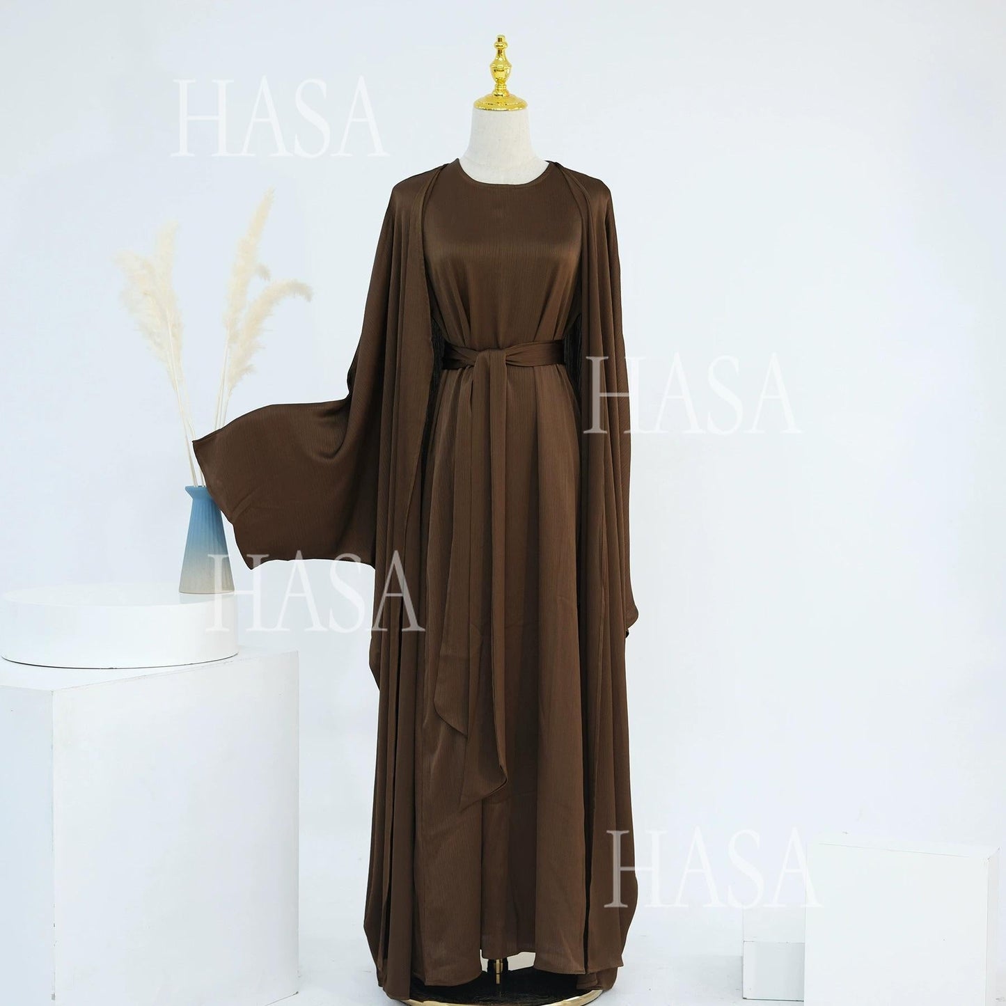 HA6575 Elegant Two-piece Cardigan Robe Set