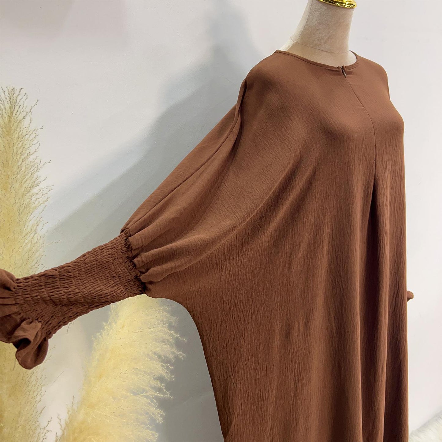 HAYA HAYA1003 Solid Bat Dress