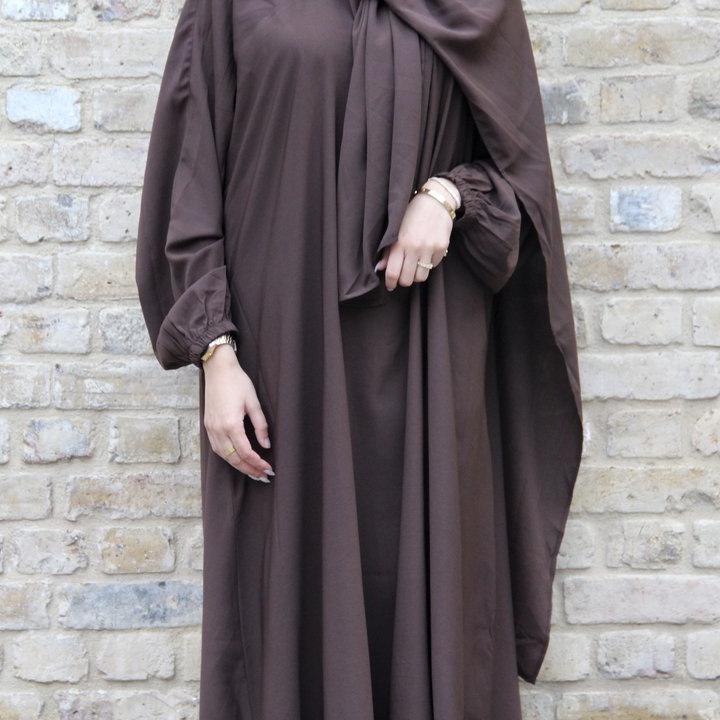 New Middle East Dubai Turkish Robe Dress with Hijab hoody abaya