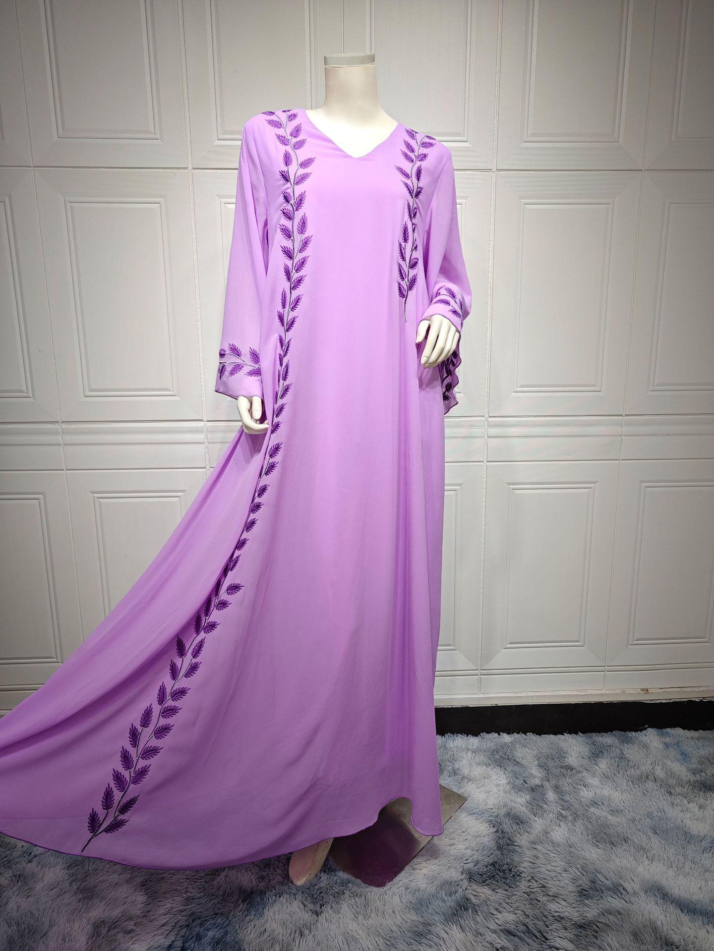 HAYA HAYA1050 2pcs Chiffon Long Muslim Dress with Hijab