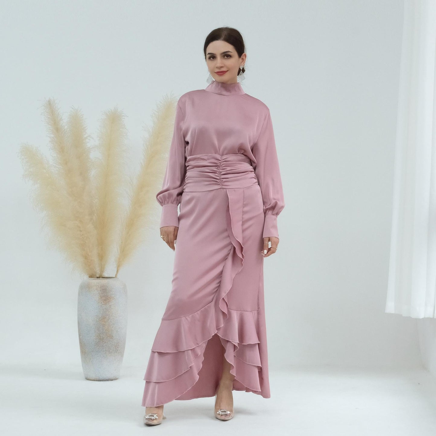 HAYA HAYA0718 Solid Colour High Neck Slimming Set