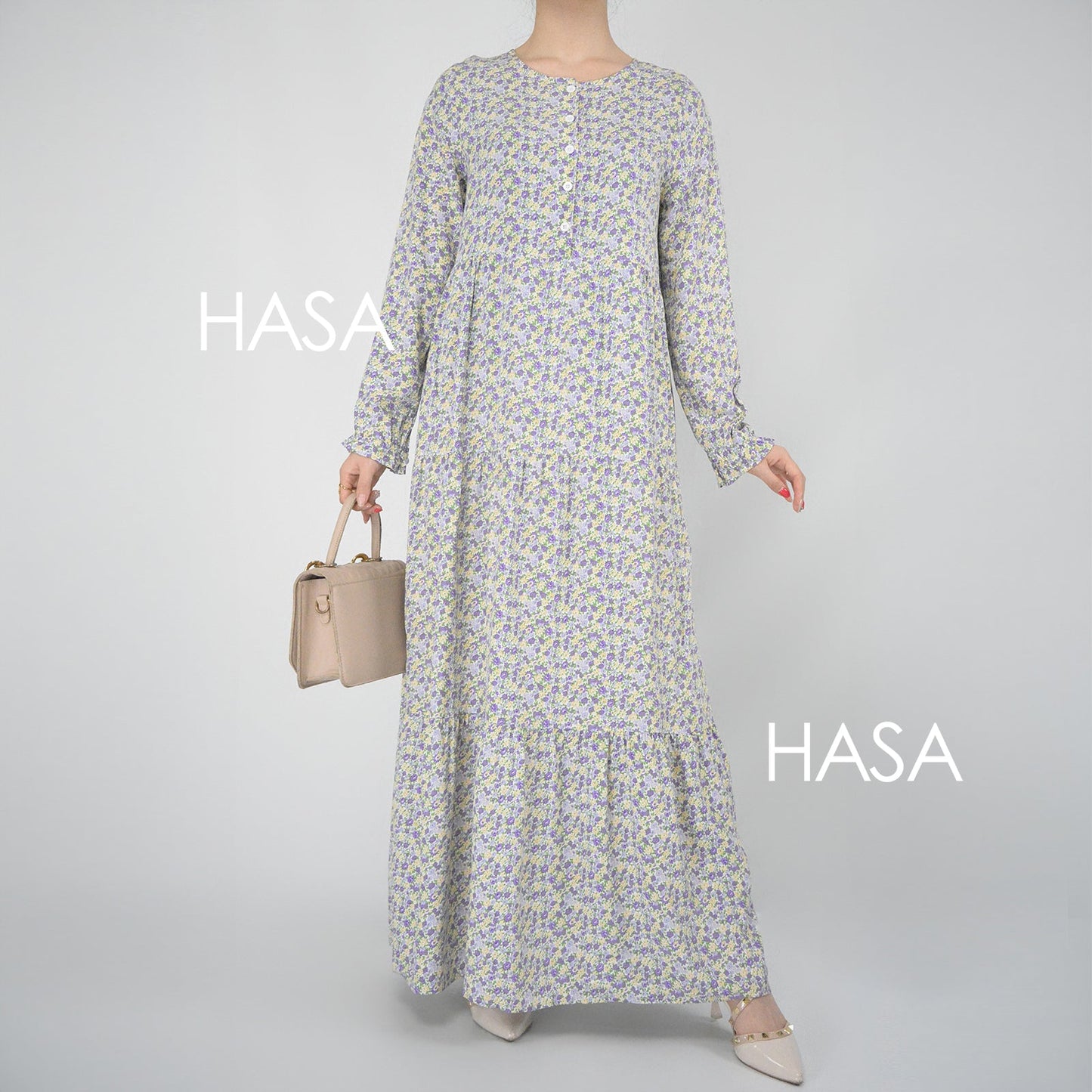 HAYA  Summer rayon dress front button design HAYA0620
