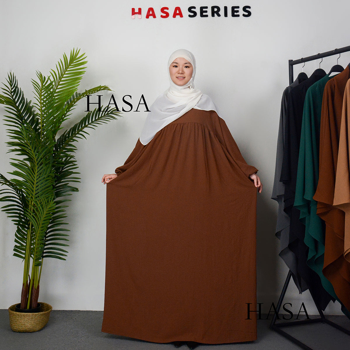 HAYA0429 Muslim OverSize Abaya with special Bubble sleeves for all body Shape