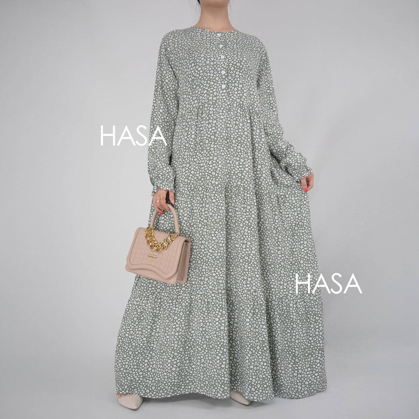 HAYA  Summer rayon dress front button design HAYA0620