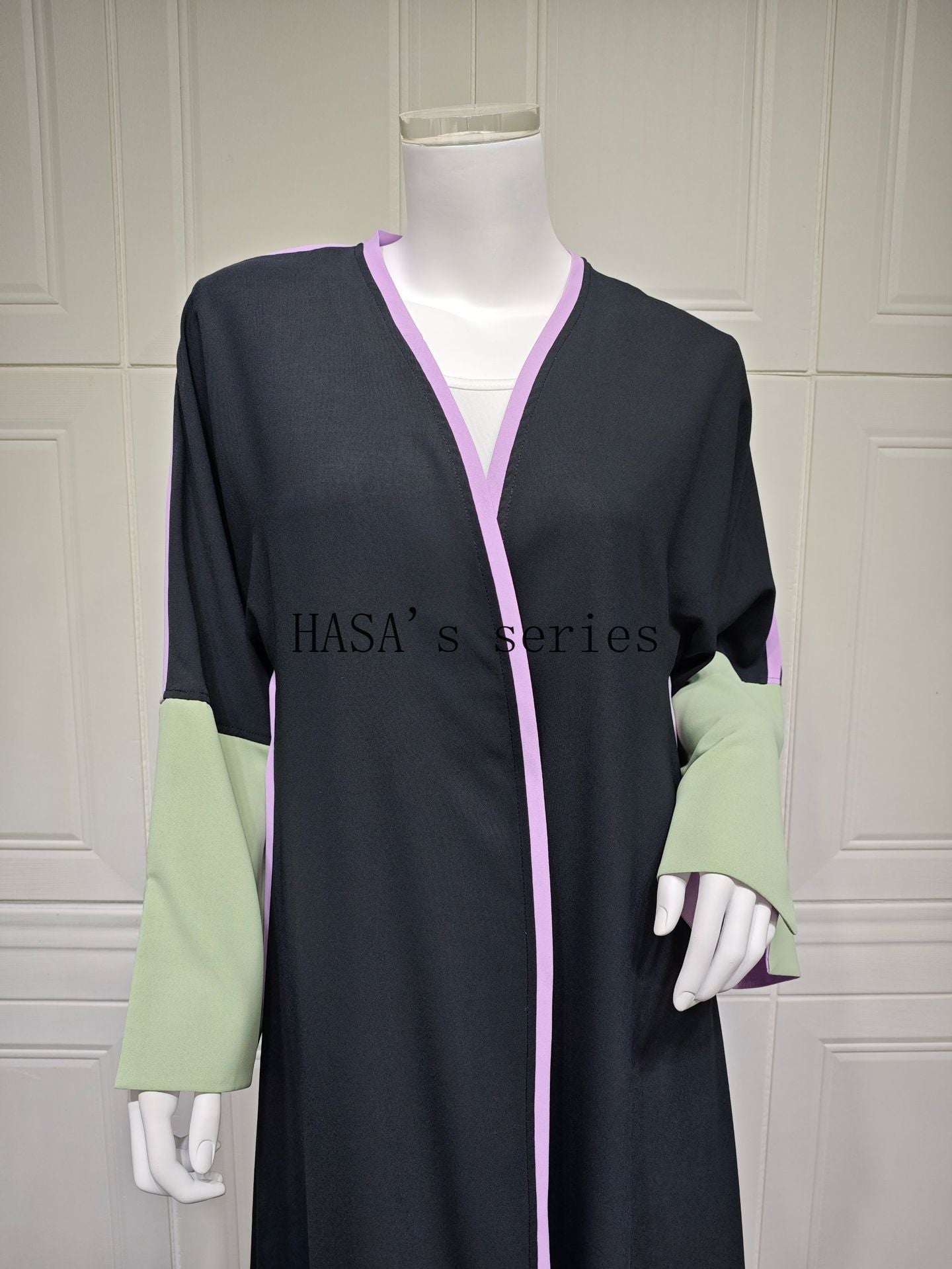 HS5089 Color-blocked Patchwork Long-sleeved Dress, A Stylish and Elegant Long Design.