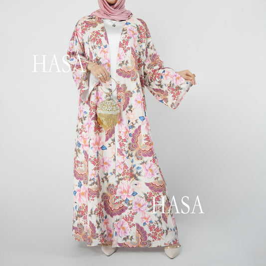 HA6323 Airy Summer Cardigan with Delicate Floral Prints
