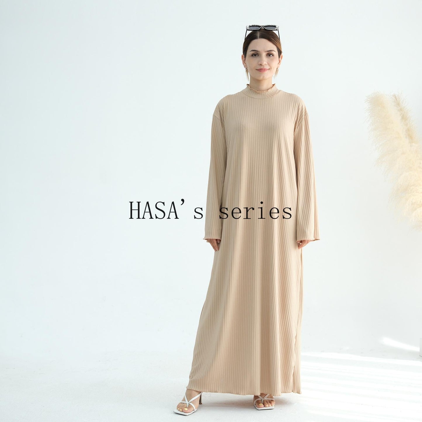 HA5509 Beautiful Stand Collar Dress Robe - Lightweight multi-color design, comfortable and stylish party  wear red dress thick  thigh 2  part bow  outfits
