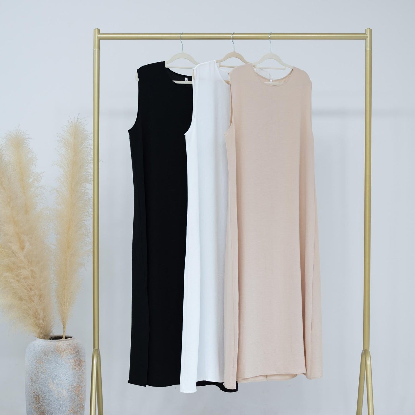 HAYA HAYA1019 Solid Color Bottom Tank Top Dress