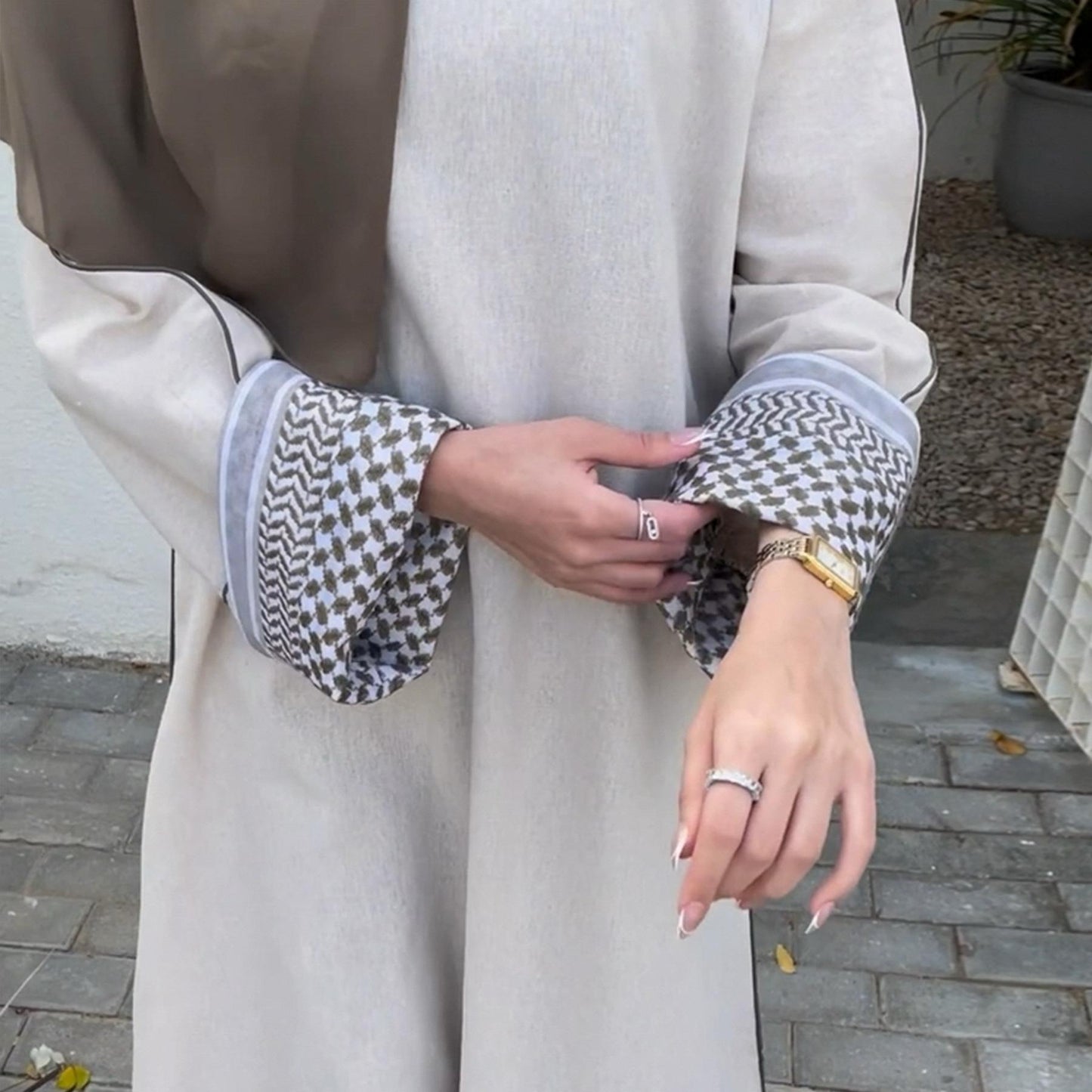 HAYA HA1181 Patchwork Elegant Abaya