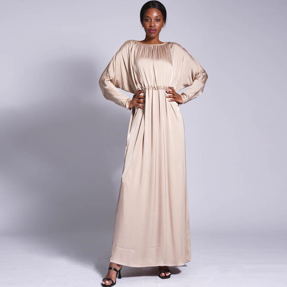 HAYA HAYA0435 Temperament Solid Color Raglan Dress