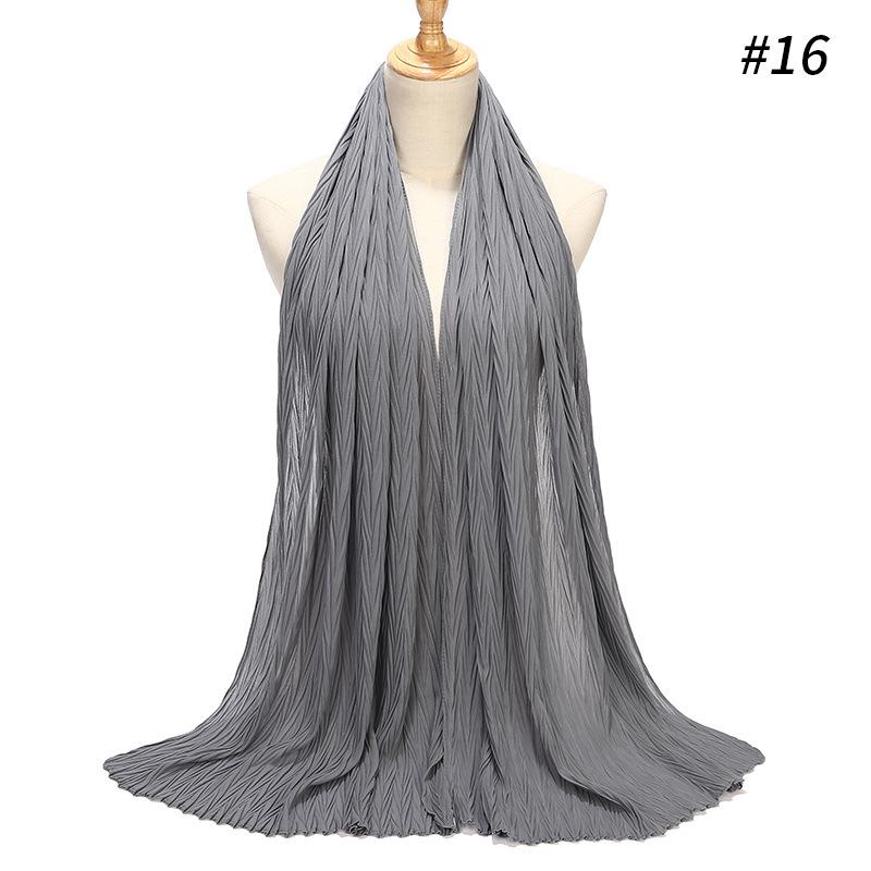 HAYA HA1137 Pearl Chiffon Baotou Scarf