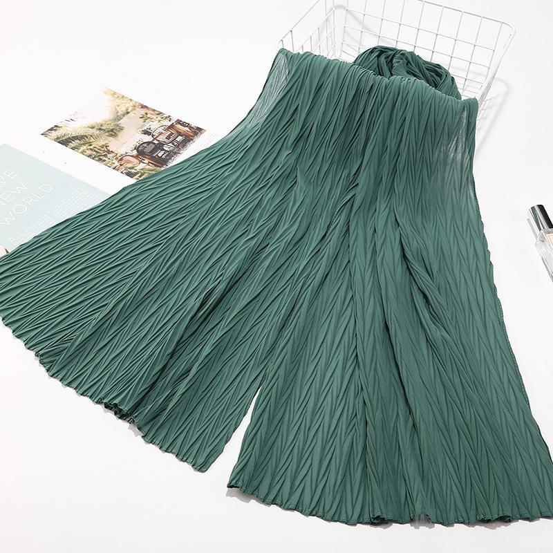 HAYA HA1137 Pearl Chiffon Baotou Scarf