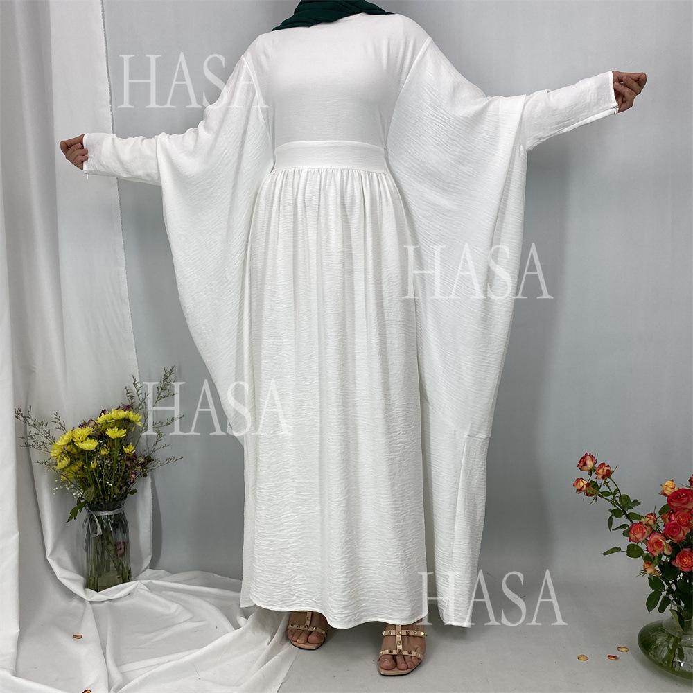 HA6586 Loose Turkish Pleated Dress, Fashionable Long Design