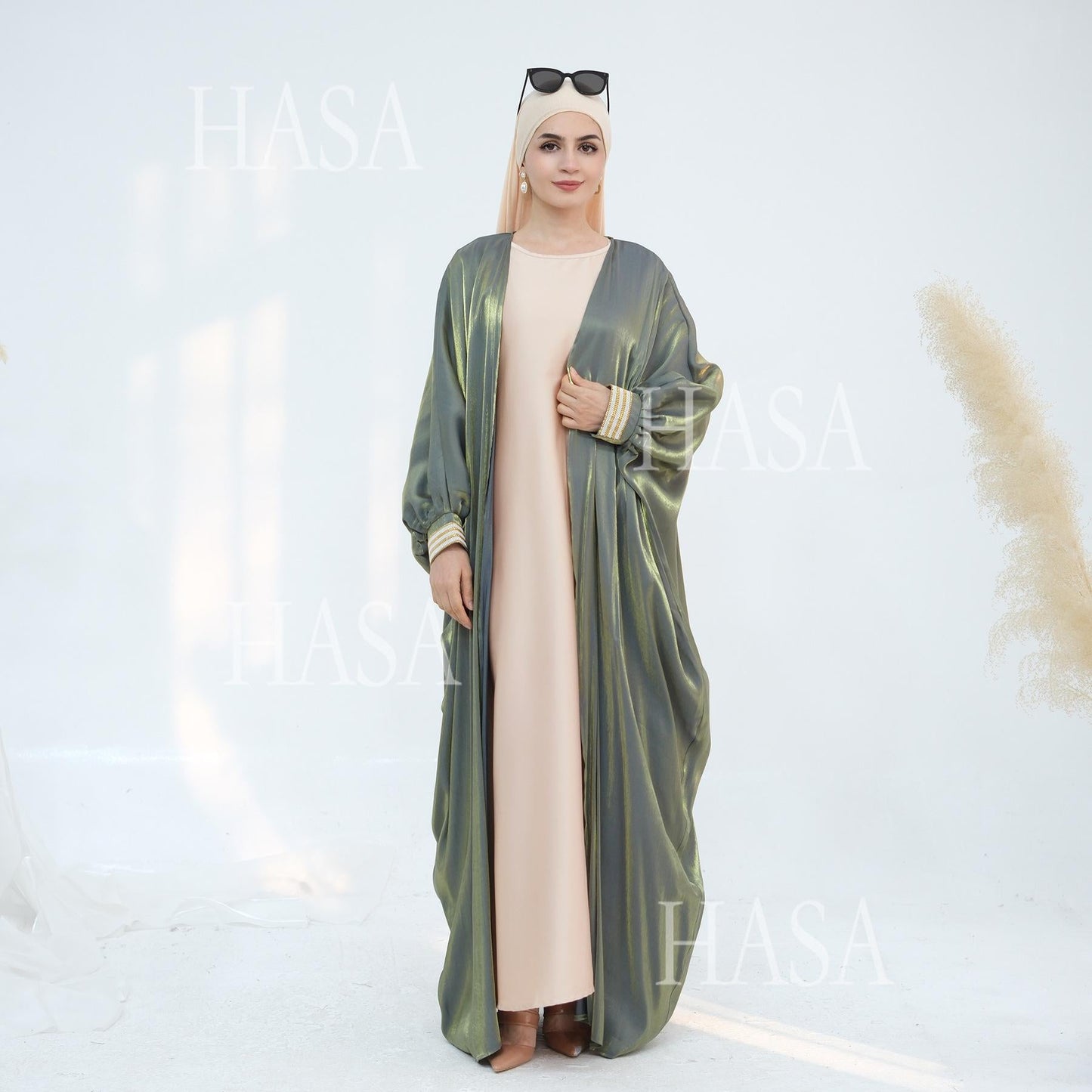HA5873 Temperament Cardigan Long Coat Exquisite Trim To Create Elegant Style