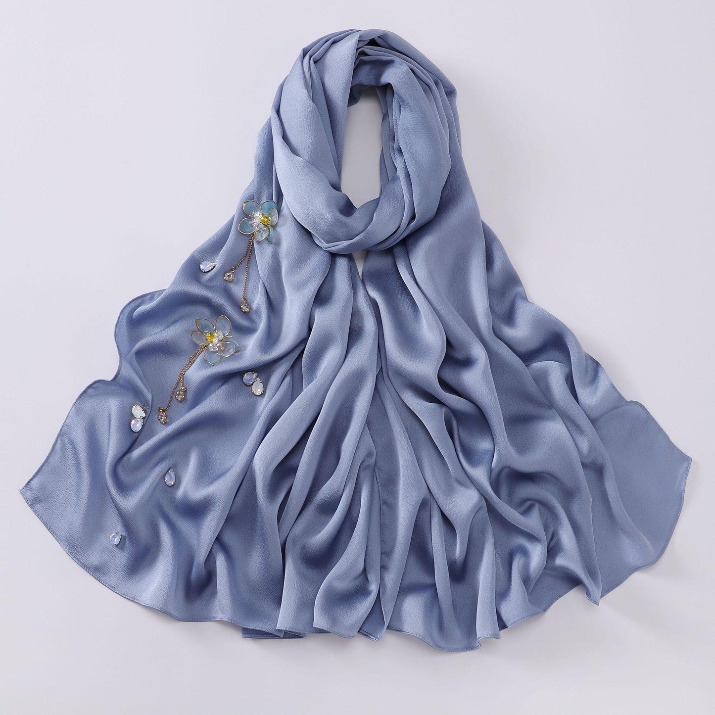 HAYA HA1115 Chiffon Handsewn Flower Headband Hijab