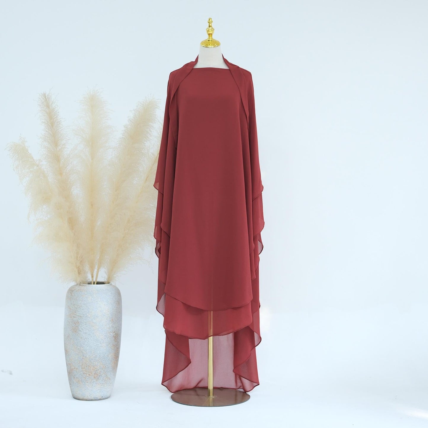 HAYA HAYA1000 Double Layered Chiffon Large Swing Headscarf