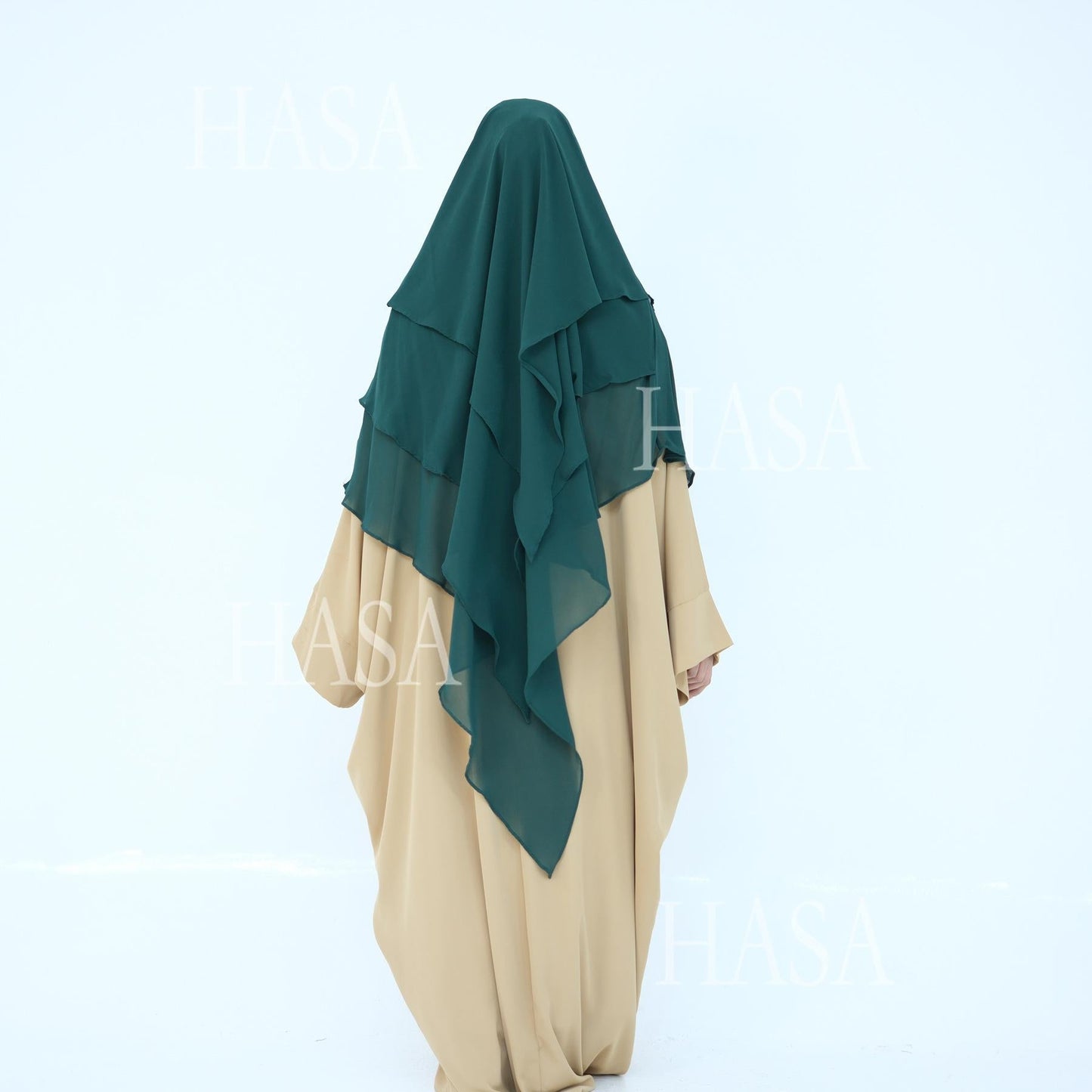 HA6475 Soft and large double-layer headscarf, wide solid color