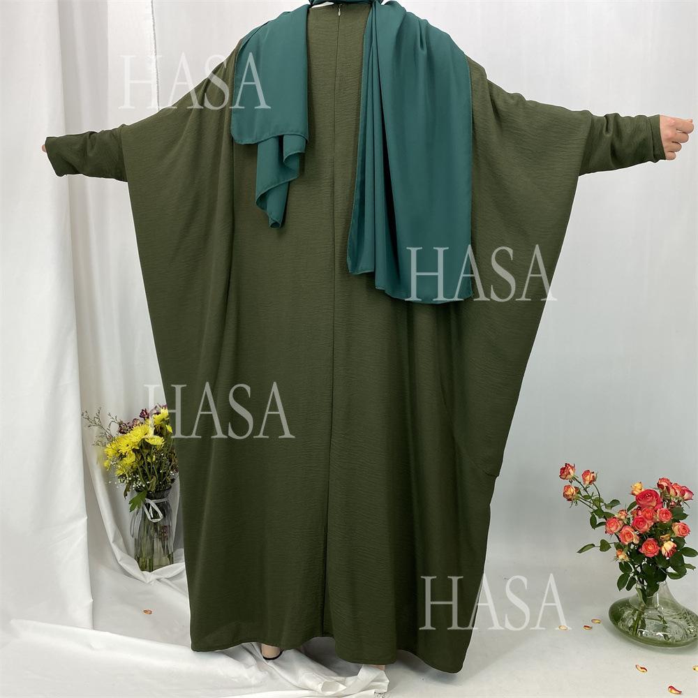 HA6586 Loose Turkish Pleated Dress, Fashionable Long Design