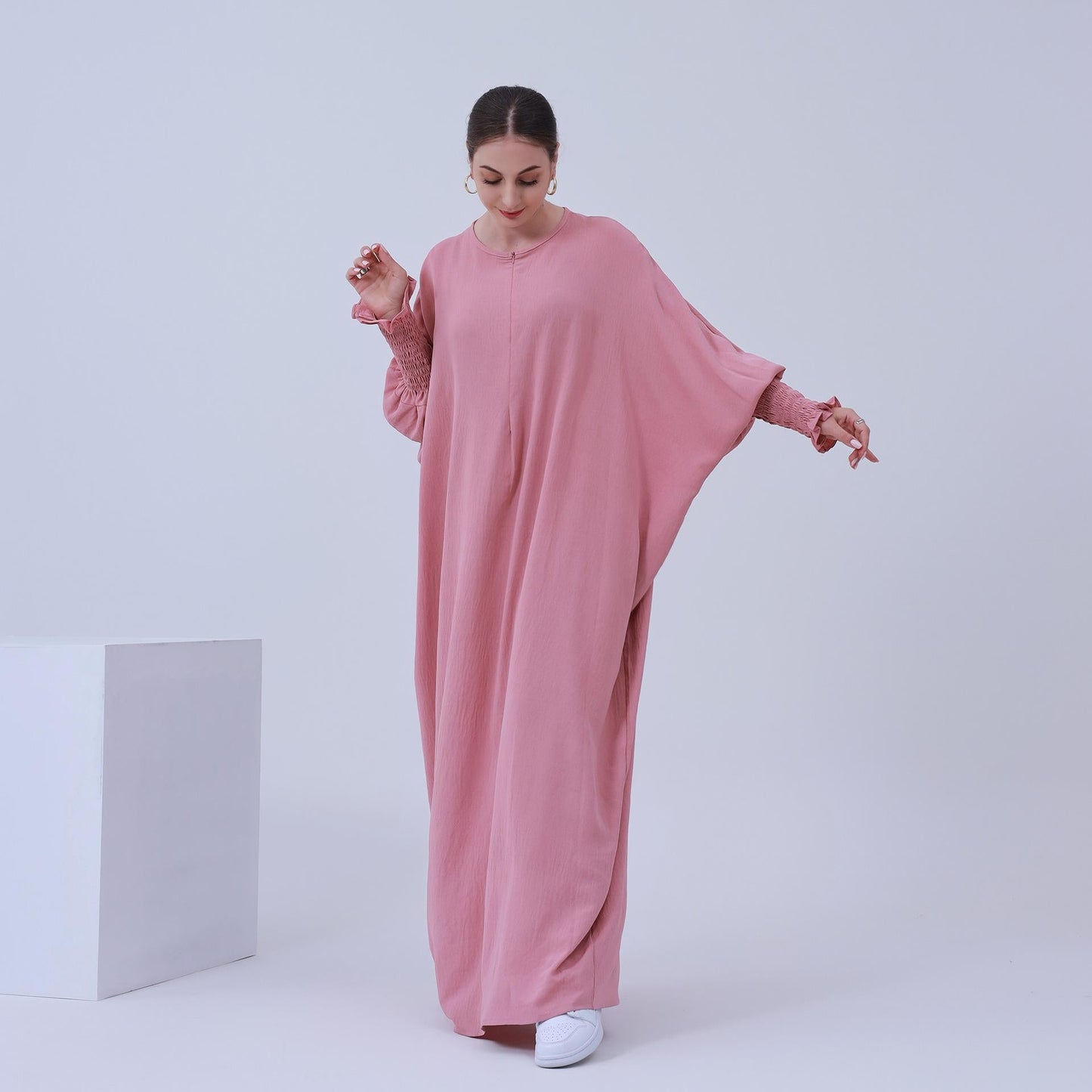 HAYA HAYA1003 Solid Bat Dress