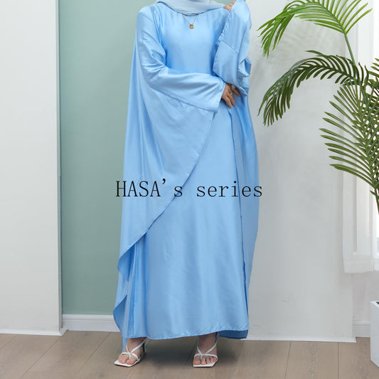 HS4835 High-density Stretch Satin Long Dress, Simple, Elegant, and Comfortable To Wear.