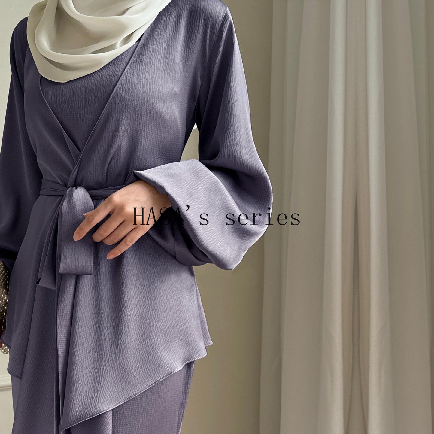 HS4845 Simple, Solid-color, Loose-fitting Two-piece Set, A Comfortable and Coordinated Outfit.