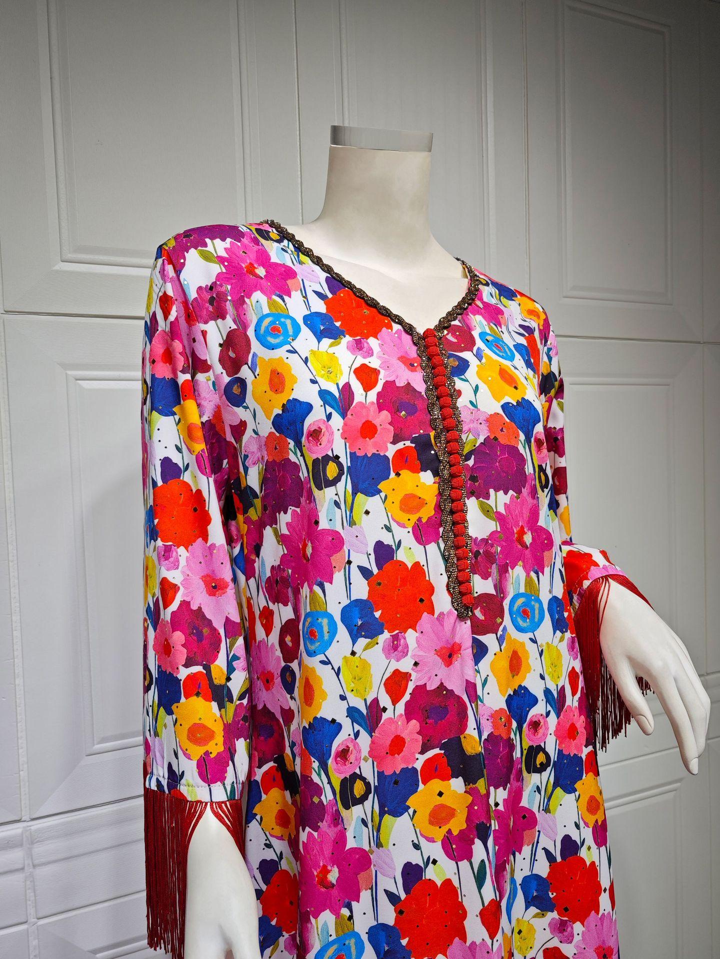 HAYA HAYA1080 Printed Casual Muslim Abaya