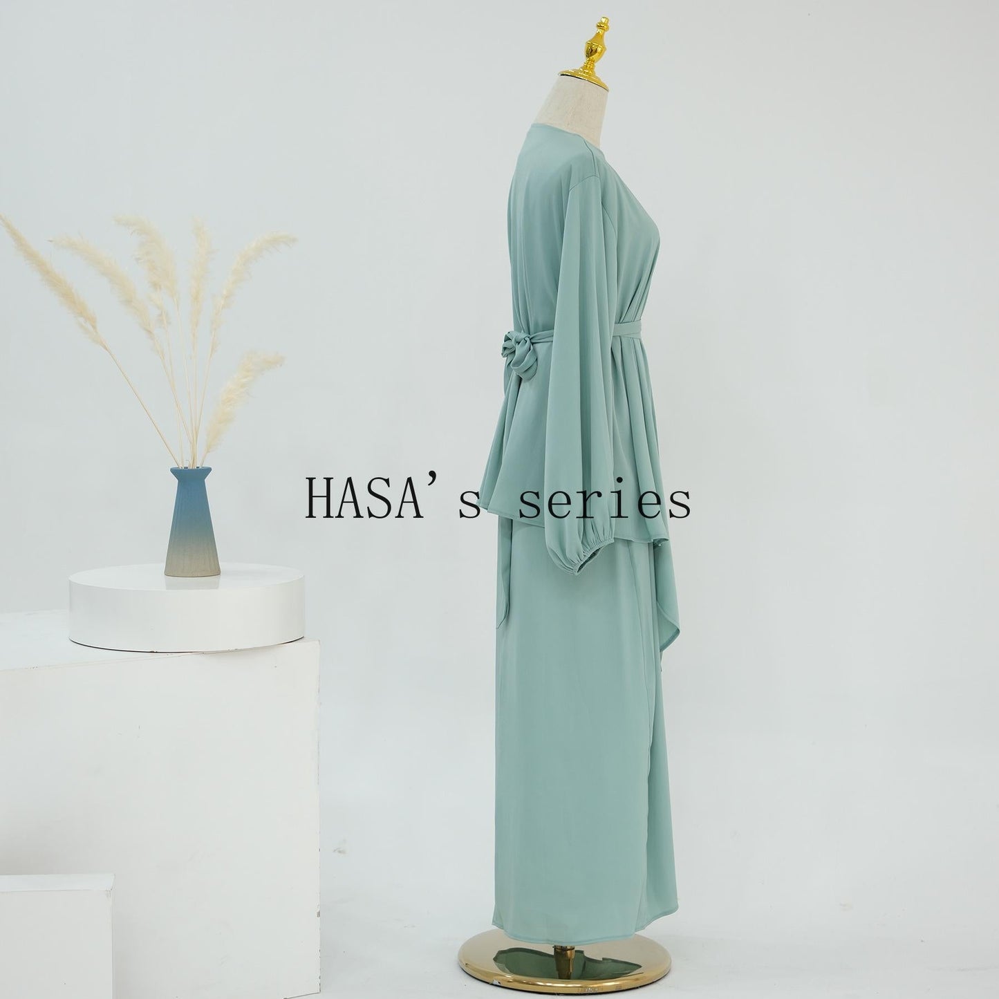 HS4845 Simple, Solid-color, Loose-fitting Two-piece Set, A Comfortable and Coordinated Outfit.
