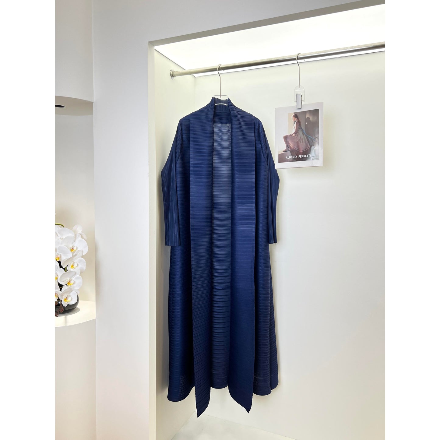 HS6729 Chocolate Crinkle | Brown Textured Open Abaya