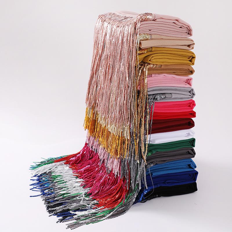 HAYA HA1139 Pearl Chiffon Scarf