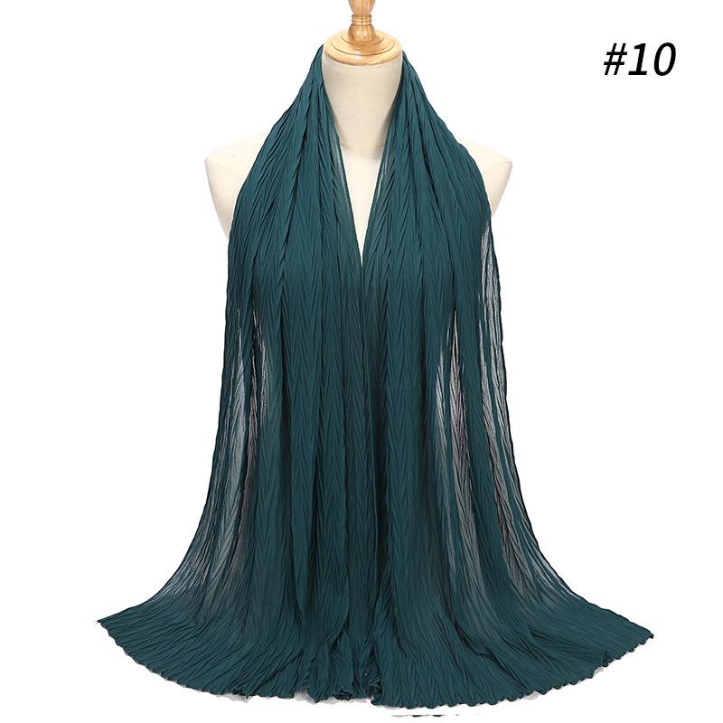 HAYA HA1137 Pearl Chiffon Baotou Scarf