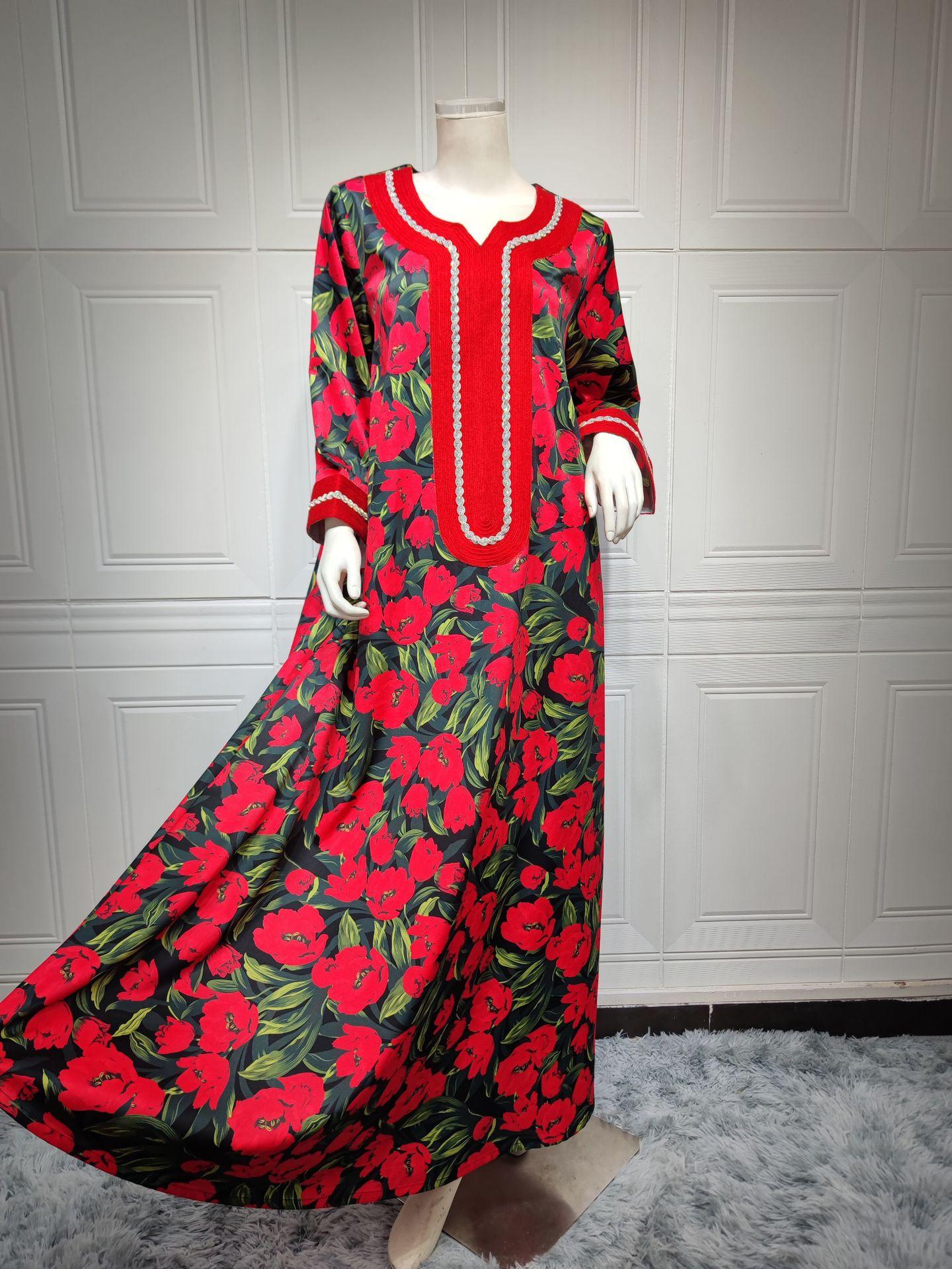 HAYA HAYA1072 Fashion New Product Hot Diamond Printed Dress