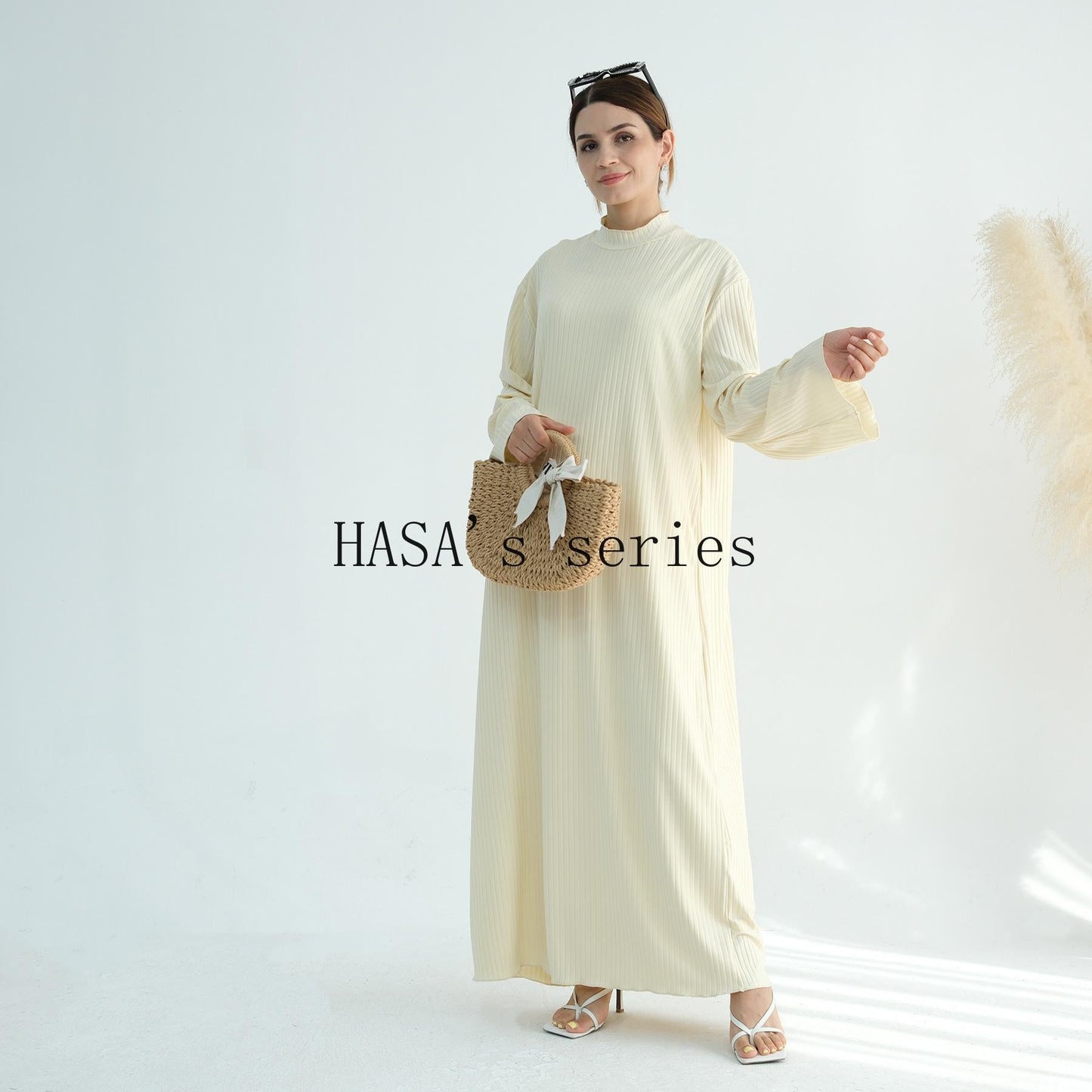 HA5509 Beautiful Stand Collar Dress Robe - Lightweight multi-color design, comfortable and stylish party  wear red dress thick  thigh 2  part bow  outfits