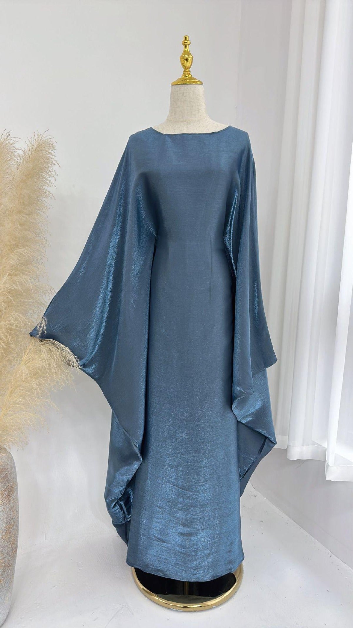 HA1348 Elegant Kaftan in Gold Cotton – 20 Vibrant Colors Available