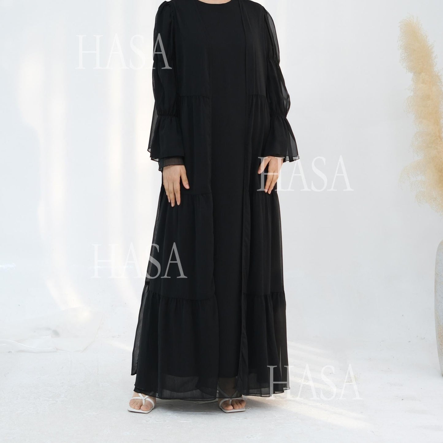 HA5881 Simple Two-piece Suit, A Dress Combination That Combines Comfort and Elegance closed abayas