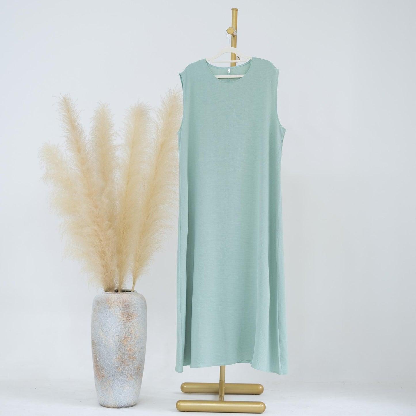 HAYA HAYA1019 Solid Color Bottom Tank Top Dress