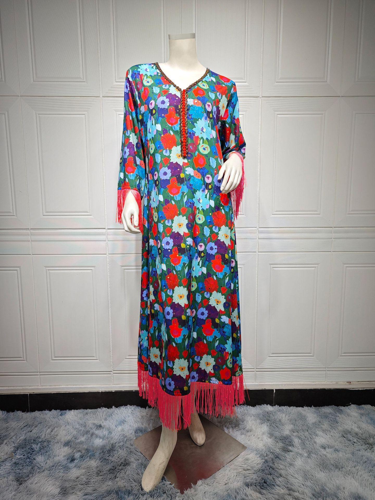 HAYA HAYA1080 Printed Casual Muslim Abaya
