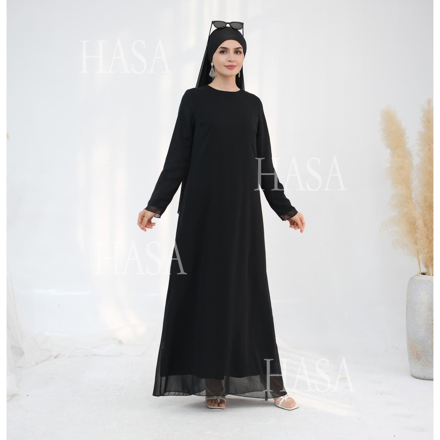 HA5880 Chiffon Texture Layered Design, A Two-way Dress Suitable for Both Daily and Formal Occasions