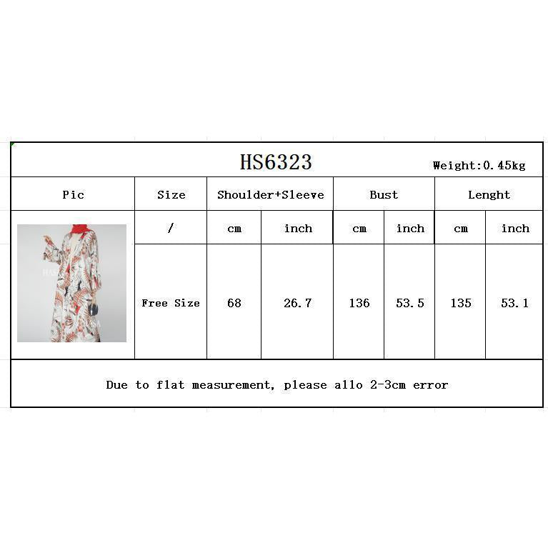 HA6323 Airy Summer Cardigan with Delicate Floral Prints